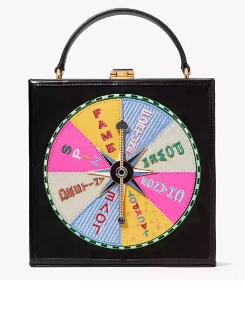 NWT stunning Kate Spade Fortune Favors real working 3D top handle bag!